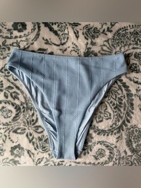 aerie Light Blue High-Cut Cheeky Bikini Bottoms